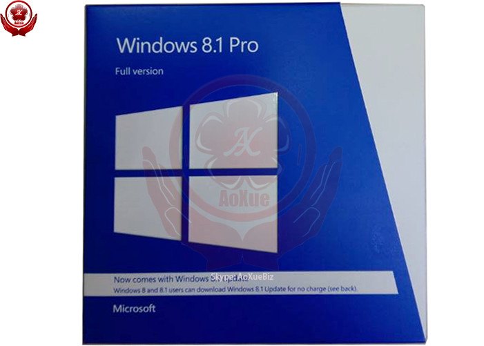Quality Custom Language Windows 8.1 Pro Retail Box , Windows 8.1 Pro 32 Bit + 64 Bit for sale