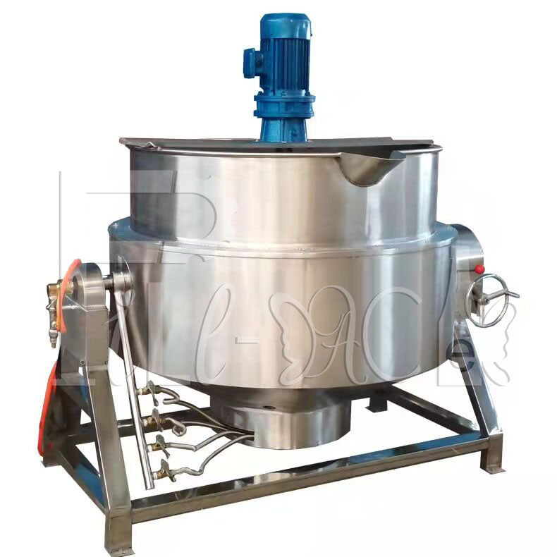 Quality SUS304 3 Layer Steam Double Jacketed Kettle With Agitator 200L for sale
