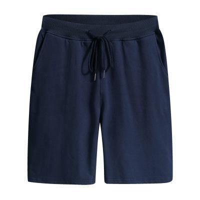 Buy blue Men'S Athletic Clothing 180g Rib Waist French Terry Cotton Shorts with rope at wholesale prices