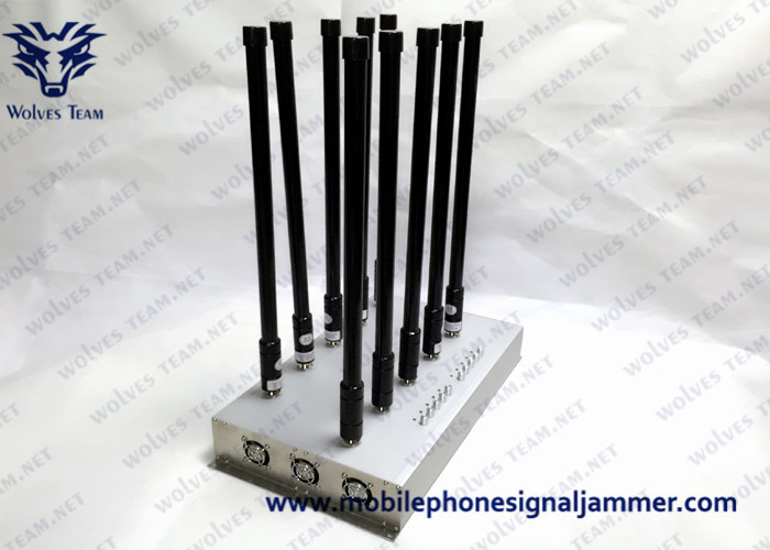 Quality Customized Newest 12 Band Jammer GSM DCS 3G 4G Cell Phone Signal WIFI GPS and RF Jammer for sale