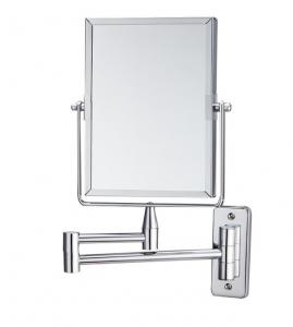 Quality Foldable Wall Mounted Rectangle Bathroom Vanity Mirror HD Aluminum Lens Double - Sided for sale