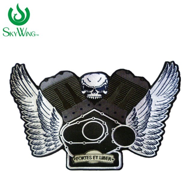Quality Fashion Unique Iron On Clothes Badges / Laser Cut Custom Motorcycle Patches for sale