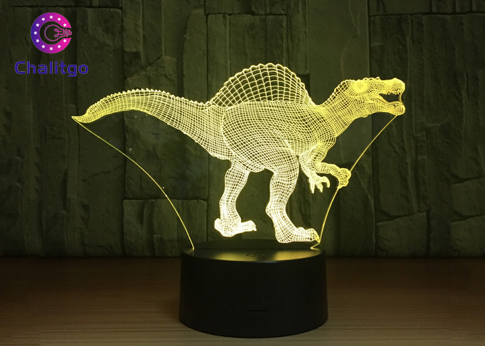 Quality RGB 3D Dinosaur Night Light Touch Screen Spinosaurus Thanksgiving Gifts for sale