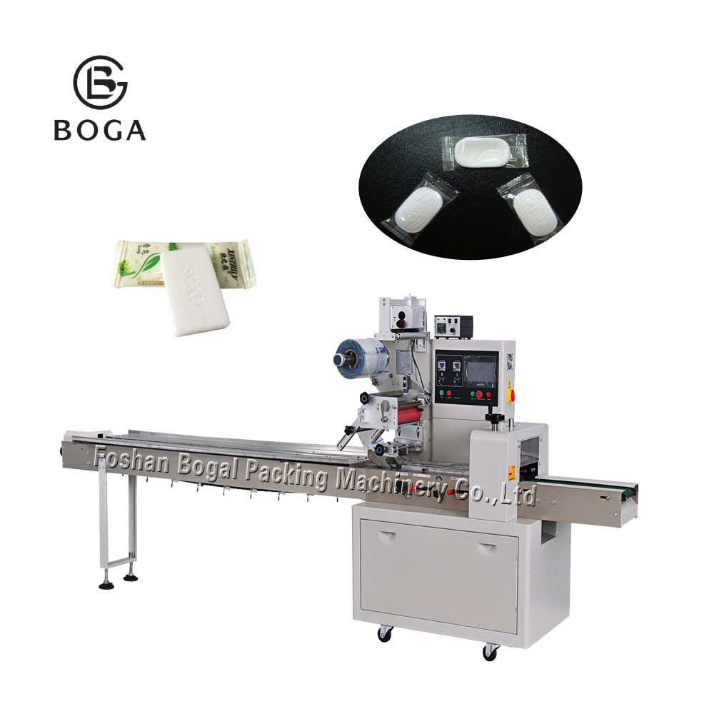 Quality Horizontal Flow Wrap Packing Machine / Bar Soap Wrapping Machine Electric for sale