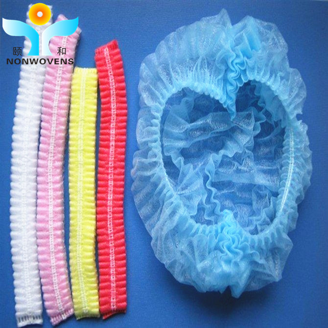 Quality 10gsm 18" 21" Disposable Bouffant Mob Cap Light Weight PP Non Woven Hair for sale