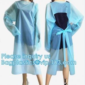 Quality Disposable surgical cpe gown Disposable CPE gown with thumb hook isolation gown disposable pe/cpe surgical blue plastic for sale