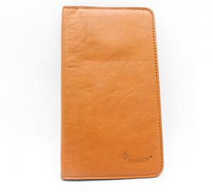 Quality 7.5x13.5cm Debossed Mens PU Leather Wallet Passport Holder Travel RFID ROHS for sale