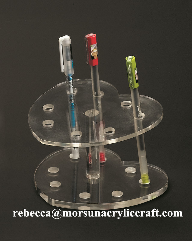 Quality 8 slots custom high quality clear acrylic pen display stand manufacturer in China for sale