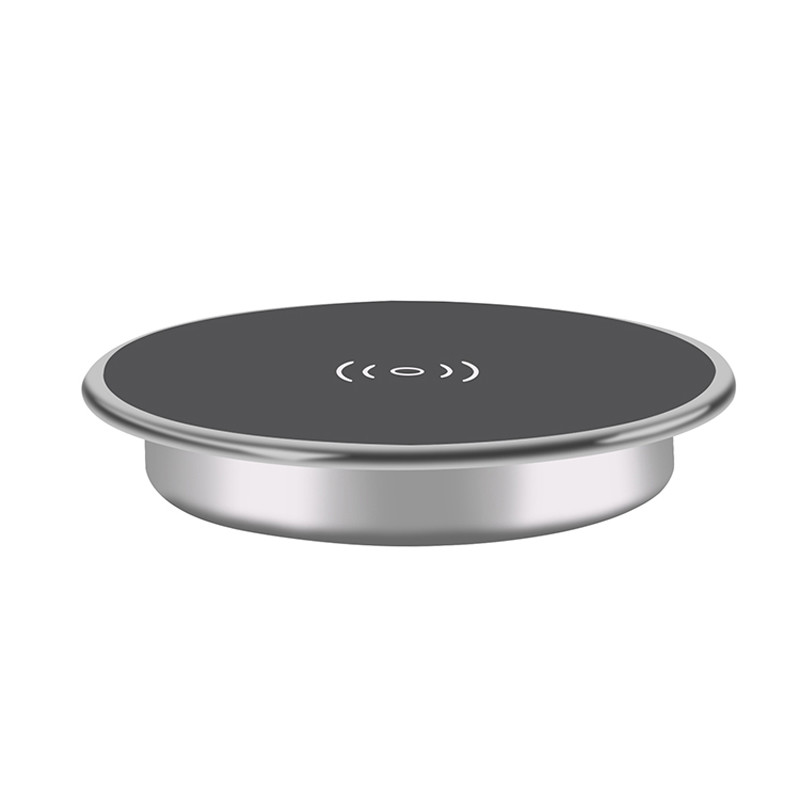 Quality Desktop Round 15W Embedded Wireless Charger Aluminum Alloy for sale