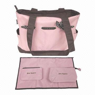 Quality Microfiber Diaper Decorated Bags with Bowknot, Various Accessories Available, Sized 43 x 13 x 37cm  for sale