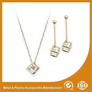 Quality Personalised Fashion Diamond Zinc Alloy Jewelry Sets For Women for sale