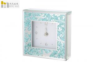 Quality Counter Top Square Mirror Clock , Personalized Glass Clock Any Color Available for sale