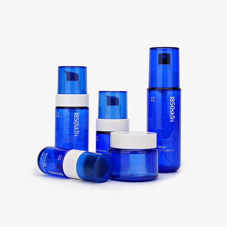 Quality 100ml 80ml 50ml Plastic Lotion Bottle Set For Skincare Packaging for sale
