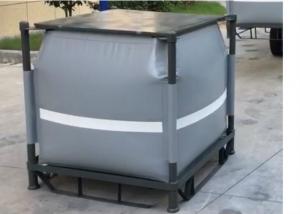 Quality Grey Recycled PVC Liquid Jumbo Bag Stainless Steel Pallet Available 1 Ton / 1000L for sale