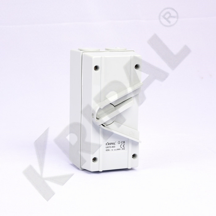 Quality IP66 440V 20A Three Phase Electrical Weatherproof Isolator Switch for sale