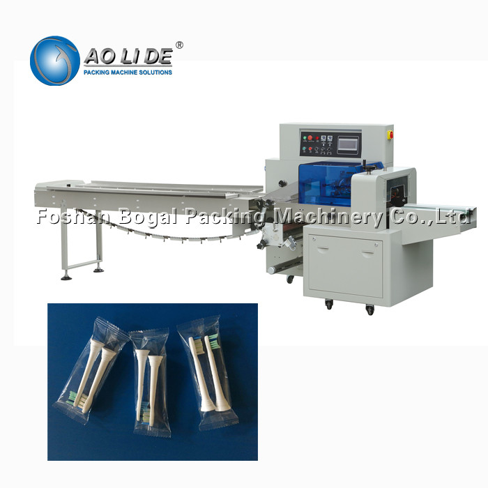 Quality Pouch Horizontal Flow Wrap Machine / Hotel Disposable Toothbrush Packaging Machinev for sale
