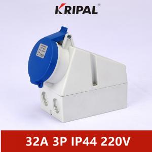 Quality IP44 16A 32A IEC Waterproof Industrial Power Socket Surface Mounted for sale