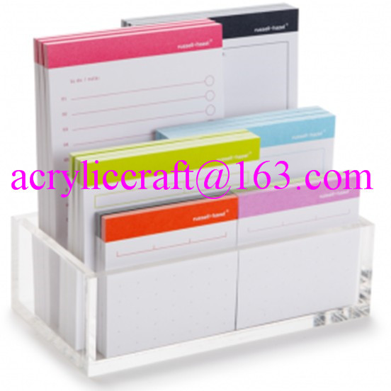 Quality Hot selling in America durable transparent table top acrylic memo holder for sale