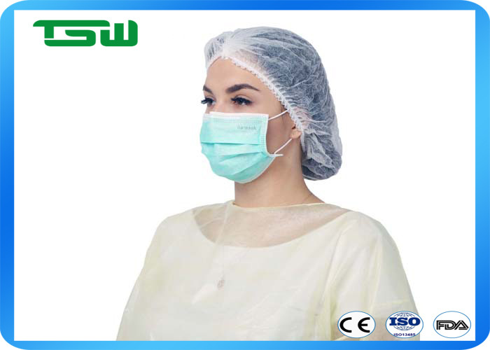 Quality Anti Dust 15gsm Nonwoven PP Fabric Disposable Mob Cap for sale