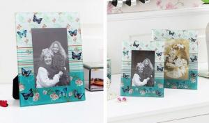 Quality 5x7 Glass Photo Frames / Personalized Glass Picture Frames Table Decoration for sale