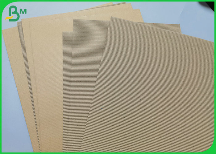 Quality Natural Kraft Single Face Flute Corrugated Paper Board Rolls For Cup Sleeves for sale