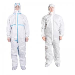 Quality Microporous Waterproof Coverall White Disposable Protective Suit Workwear for sale