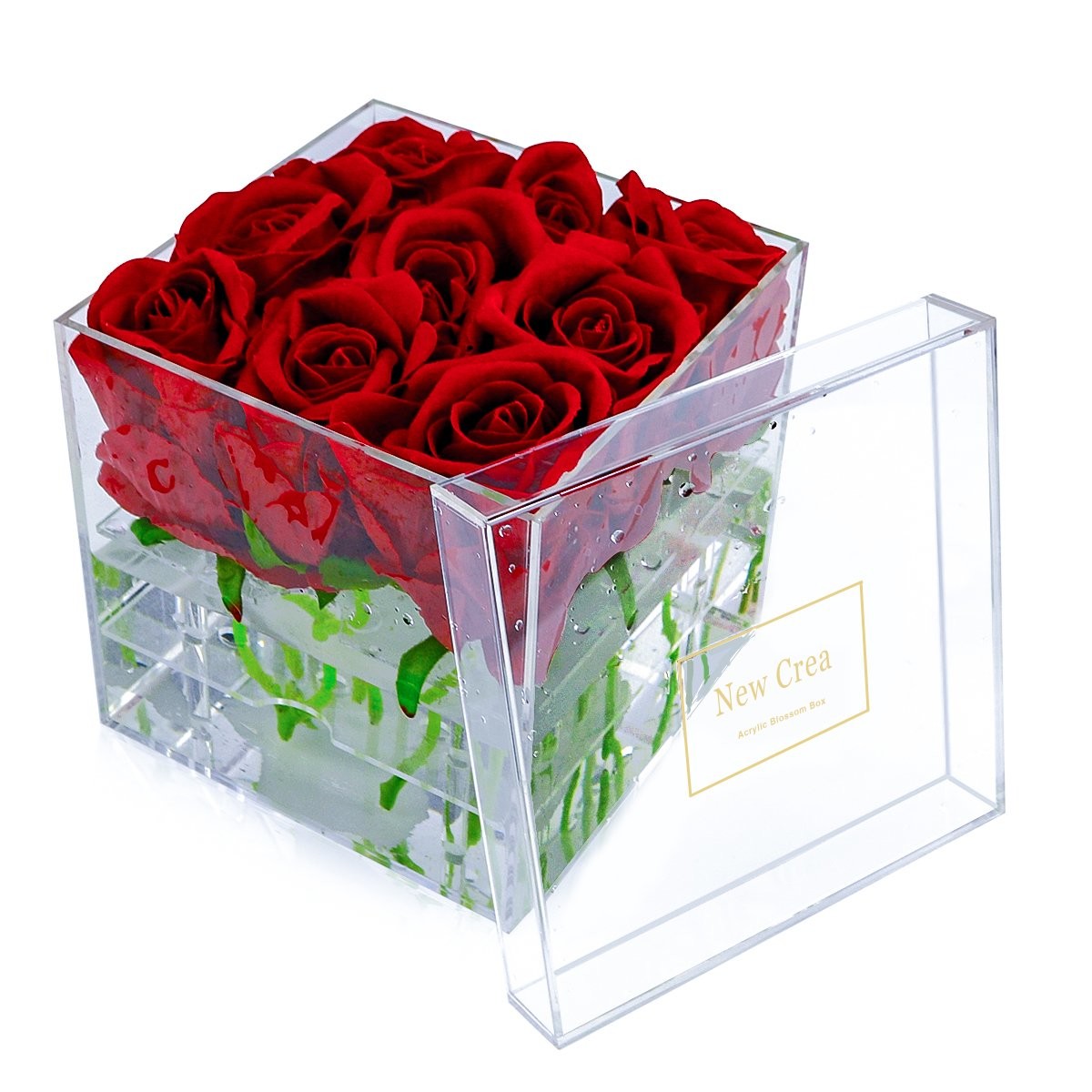 Quality 0.5mm Thick Acrylic Flower Box With Holes For Valentine'S Day Wedding Gift for sale