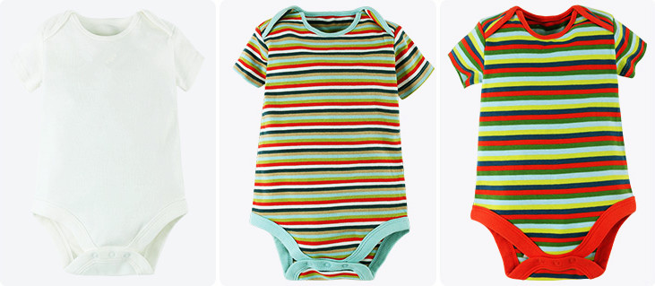 Quality Perfect plain baby rompers Stripe pattern Bodysuits for baby apparel for sale