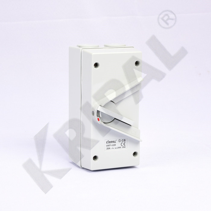 Quality 20A IP66 Single-phase Industrial Isolator Switch Outdoor Dustproof for sale