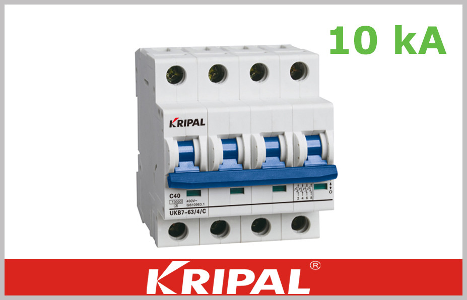 Quality Breaking capacity:10 KA  1P 1P+N 2P 3P 3P+N 4P MCB  Mini Circuit Breaker , High Short Circuit & overload Capacity for sale