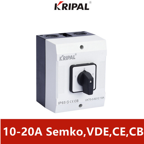 Quality Single Phase 3 Position Changeover Switch Safety IP65 10A 16A 20A for sale