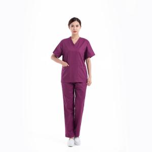Quality Wholesale Medical Scrubs Nurse Uniforms Twill Scrubs Fabric Make Nurse Hospital Scrubs Uniform for sale