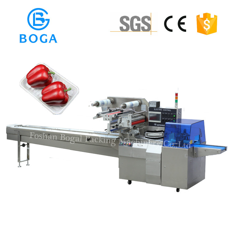 Quality Reciprocating Flow Packing Machine with tray holder packing Gusset outlook bread packaging 600W for sale