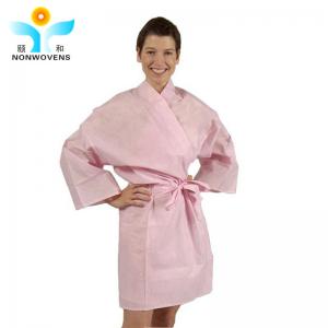 Quality Pp Non Woven Disposable Kimono Gowns Anti pull for sauna wear for sale