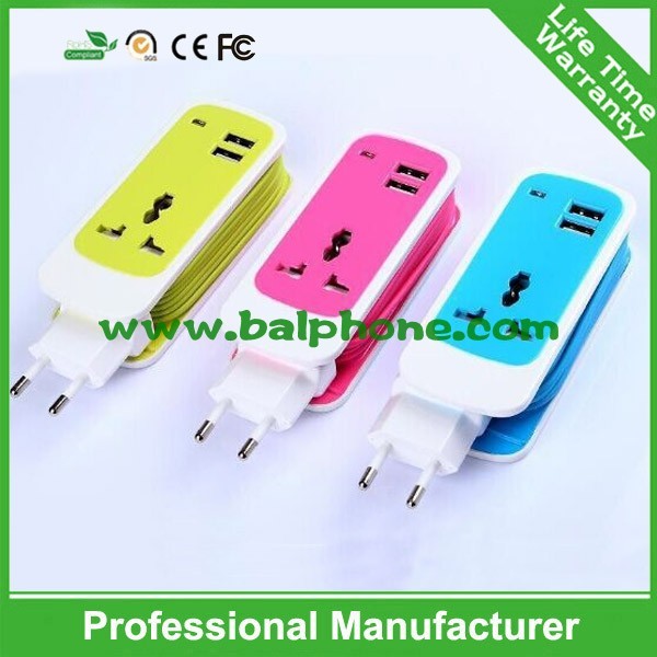 Quality New design Universal World Wide home Charger Adapter Plug with cable for sale