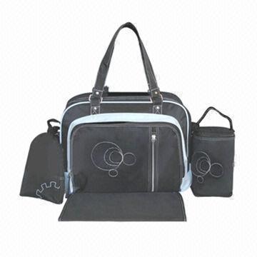 Quality Diaper bag with 1pc bottle bag (can be hung at side) and changeable mat, available for baby cart  for sale