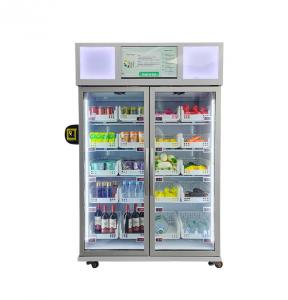 Quality Seafood Egg R290 Refrigerated Vending Machine Smart Fridge Vending With Card Reader for sale