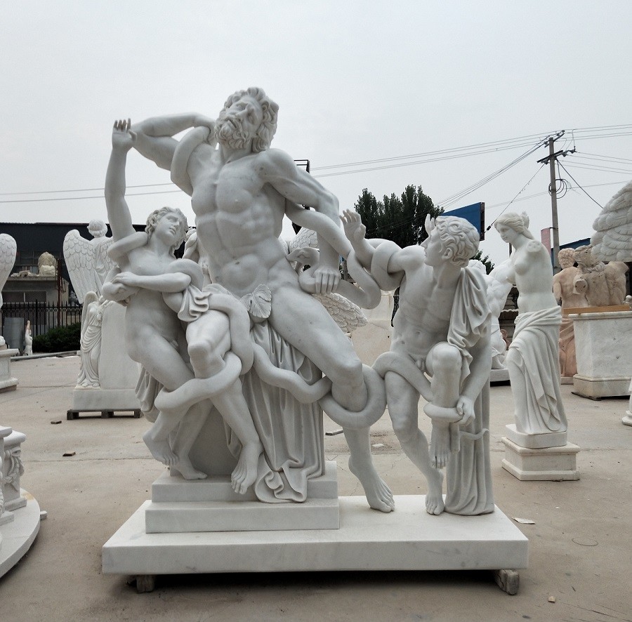 Quality Ancient Rome statues Museum marble sculptures Heracles replica stone statue,stone carving supplier for sale