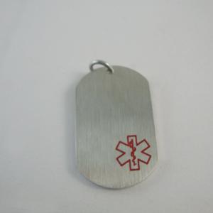 Fashion dog tag stainless steel medical id tag pendant medical alert pendant