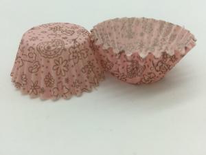 Quality Light Pink Printed Cupcake Liners , Baking Paper Muffin Liners Customized Size for sale