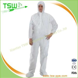 Quality Disposable Chemical Protective Microporous Nonwoven Coverall for sale