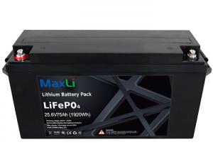 Quality Lifepo4 25.6V 75amp Lithium Lead Acid Battery 4S13P for sale