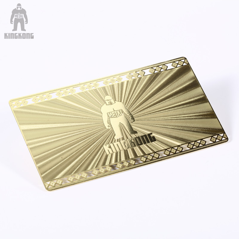 Quality Innovative Brass Personal Metallic Gold Business Cards Different Pattern Option for sale