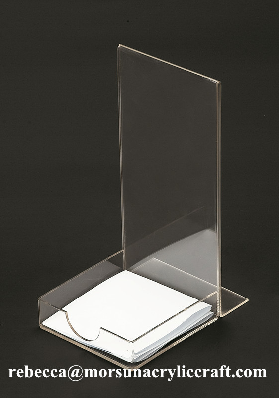 Quality Professional Customized Design Plexiglass Menu Stand With Note Holder for sale