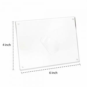 Quality 3.5inch 5inch Acrylic Photo Display Free Standing Acrylic Photo Frames for sale