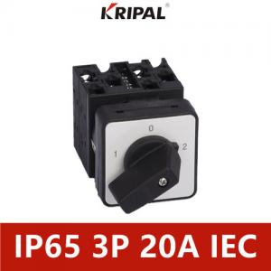 Quality IEC Standard 3 Position Cam Switch IP65 Three Phase 20A 230-440V for sale