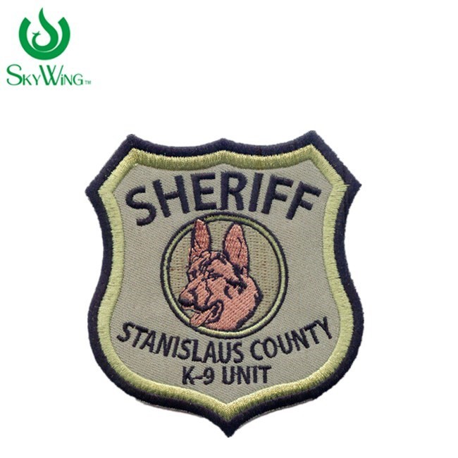 Quality Durable Security Officer Patches For Jackets , Embroidered Hat Patches for sale