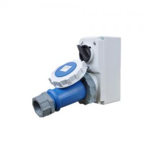 Quality IEC Standard Interlocked Socket Switch Plug Single Phase 32A IP67 for sale