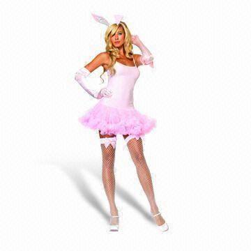 Quality Woman's Halloween Party Costume in Rabbit Design, Made of Polyester or Cotton for sale