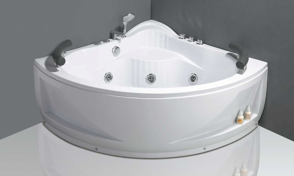 Quality Bath sink corner bathtub with comfortable headrest for sale